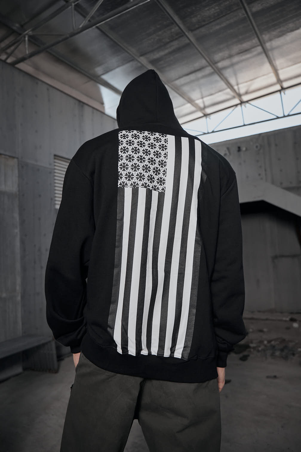 US Flag 01 Hoodie - Black