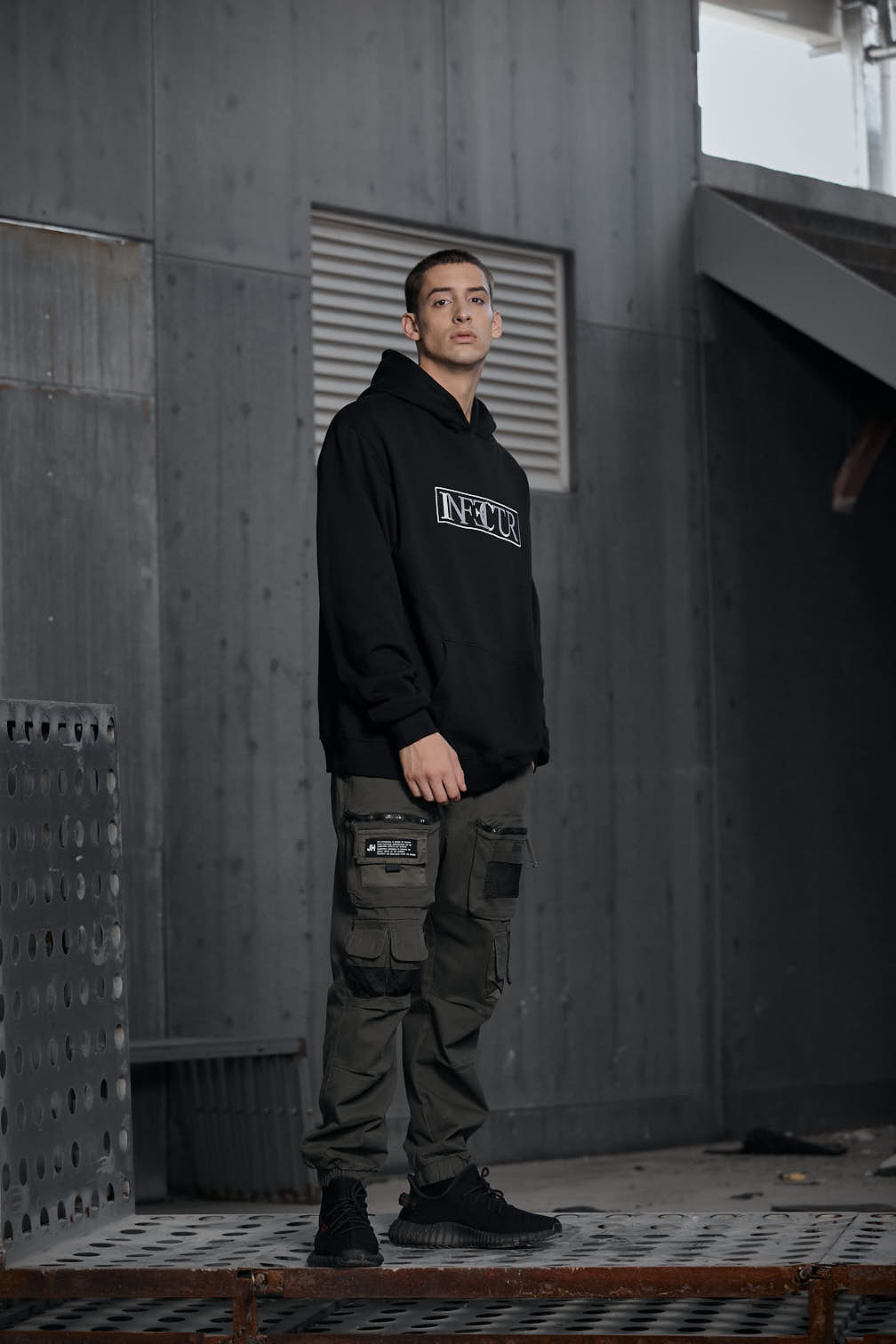 US Flag 02 Hoodie - Black