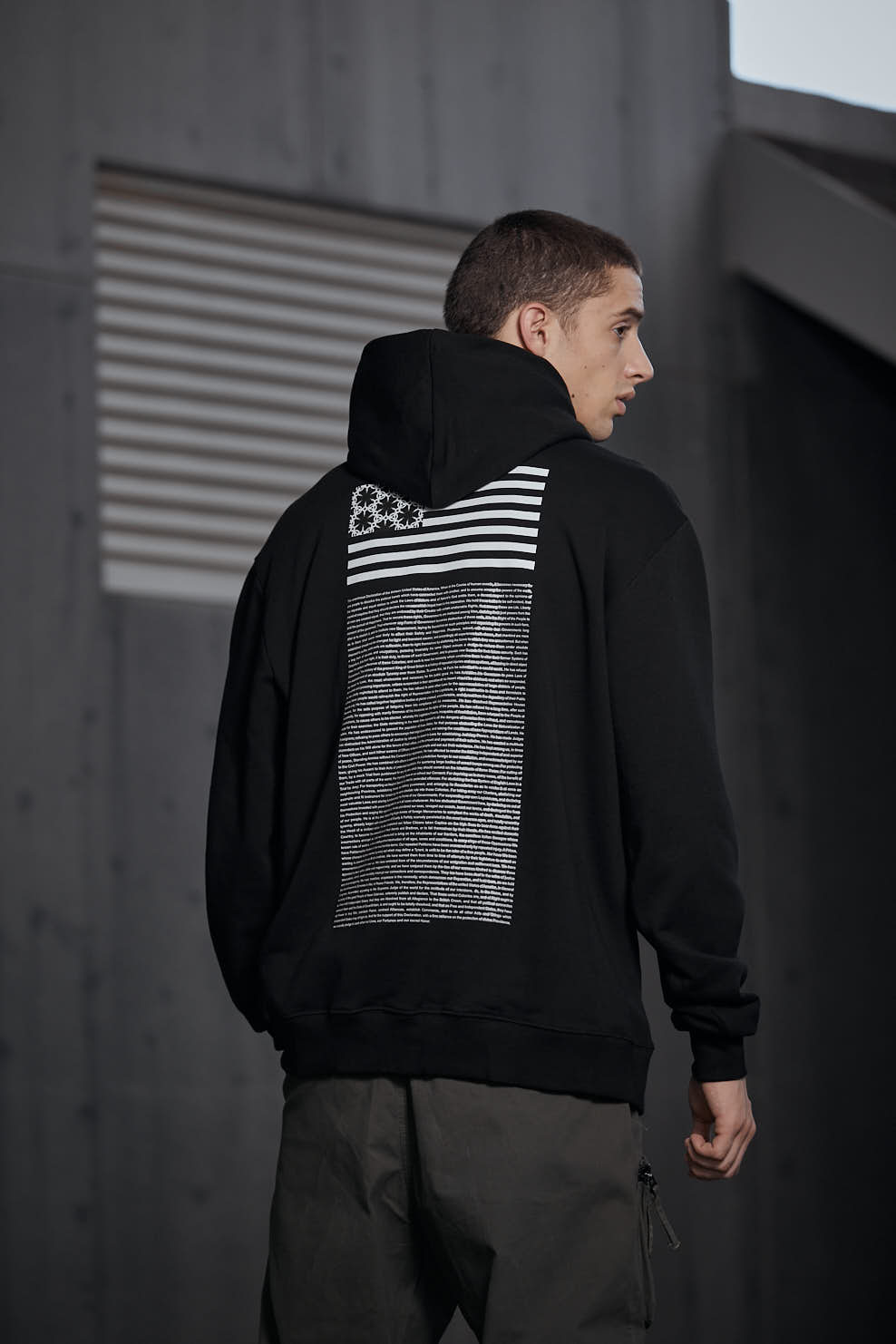 US Flag 02 Hoodie - Black