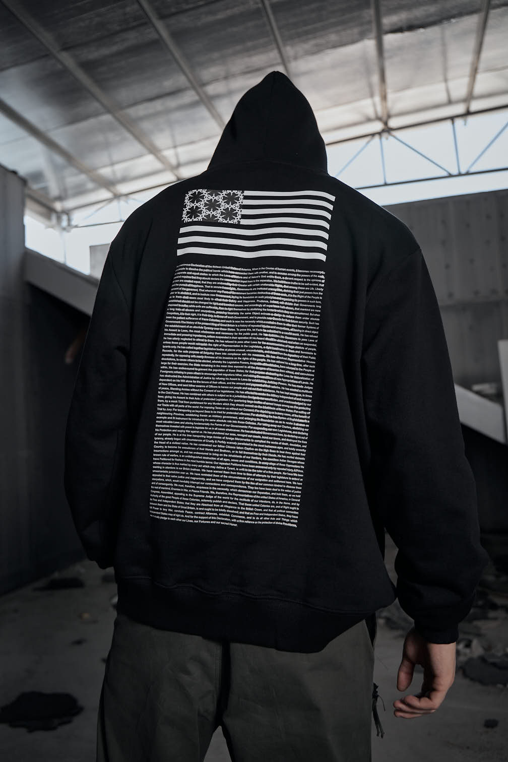US Flag 02 Hoodie - Black