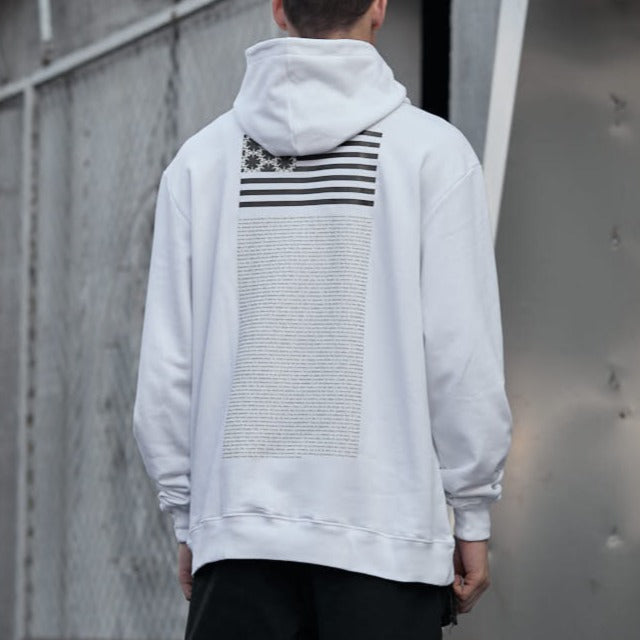 US Flag 02 Hoodie - White