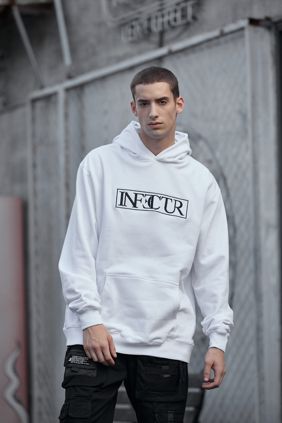 US Flag 02 Hoodie - White