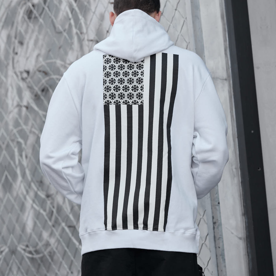 US Flag 01 Hoodie - White