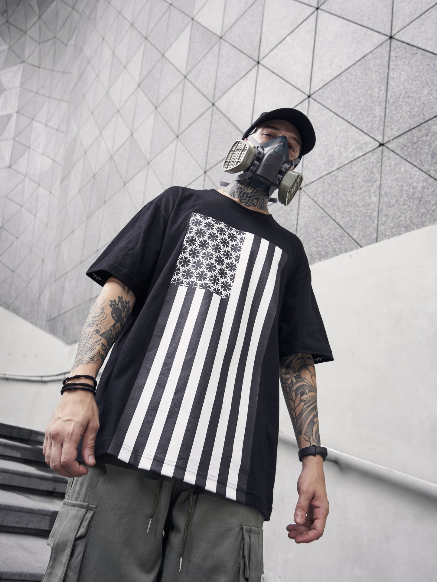 US-Flag Tee - Black