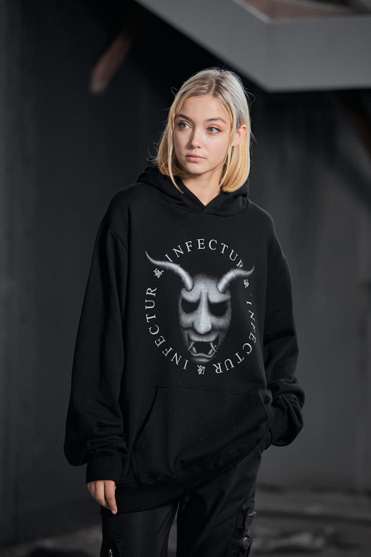 Hannya Hoodie Black